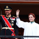 Crown Prince Haakon and Princess Ingrid Alexandra came out on the Palace Balcony afther the ceremony. Photo: Terje Pedersen / NTB scanpix